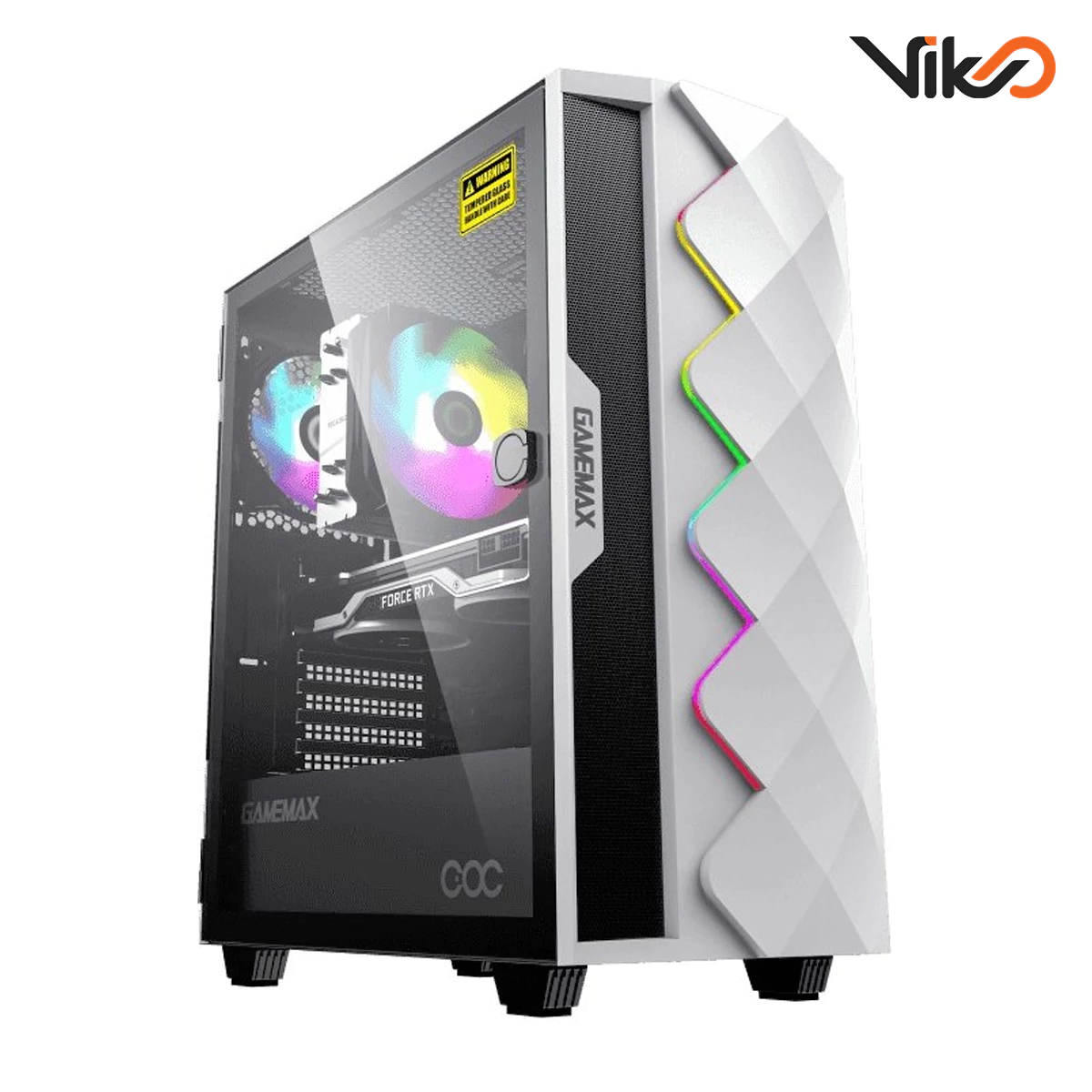 کیس گیم مکس مدل Diamond COC White (1)