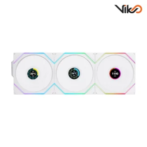 فن کیس لیان‌لی مدل UNI FAN TL120 LCD Reverse Blade Wireless White بسته سه عددی