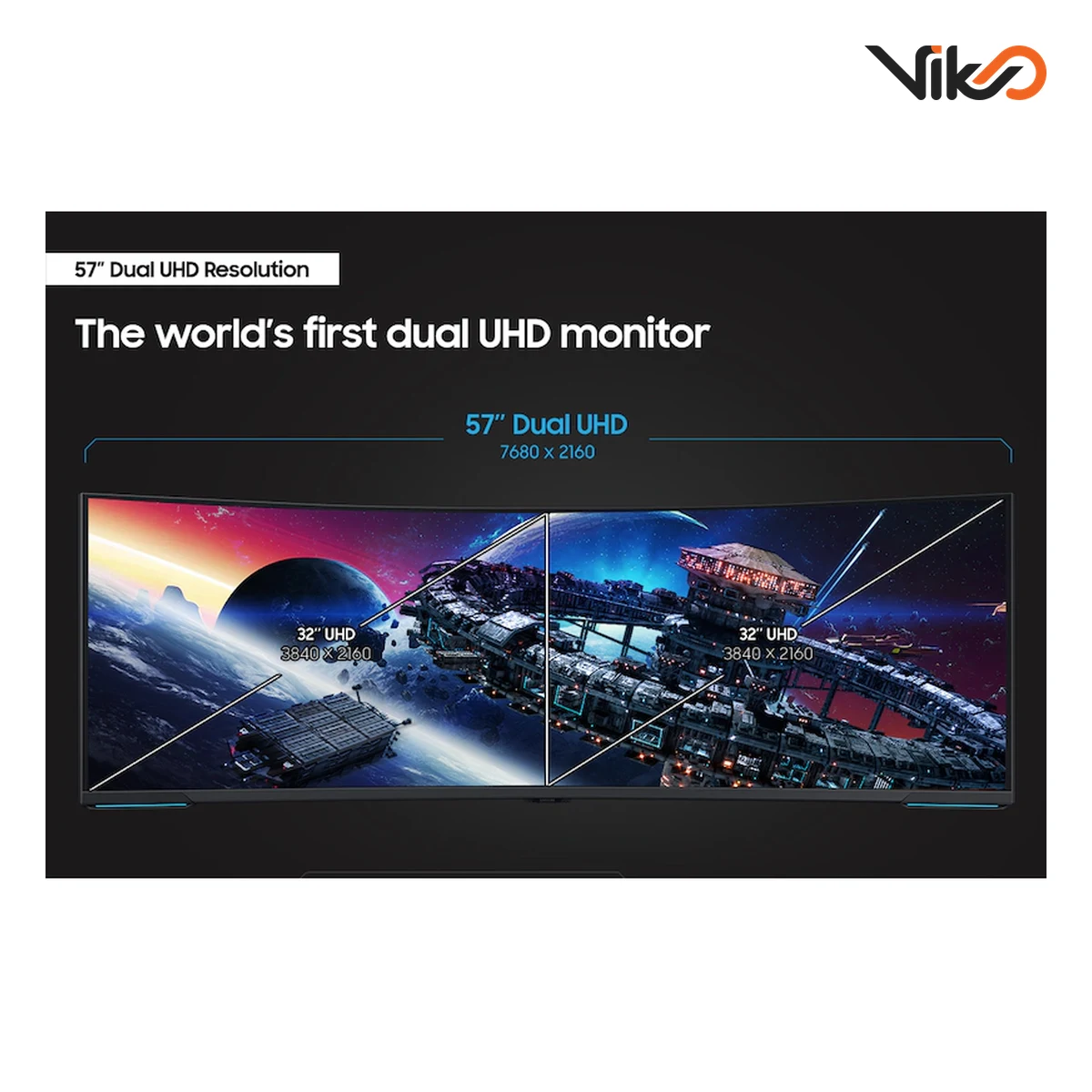 مانیتور خمیده 57 اینچ سامسونگ مدل Odyssey Neo G9 LS57CG952NNXZA