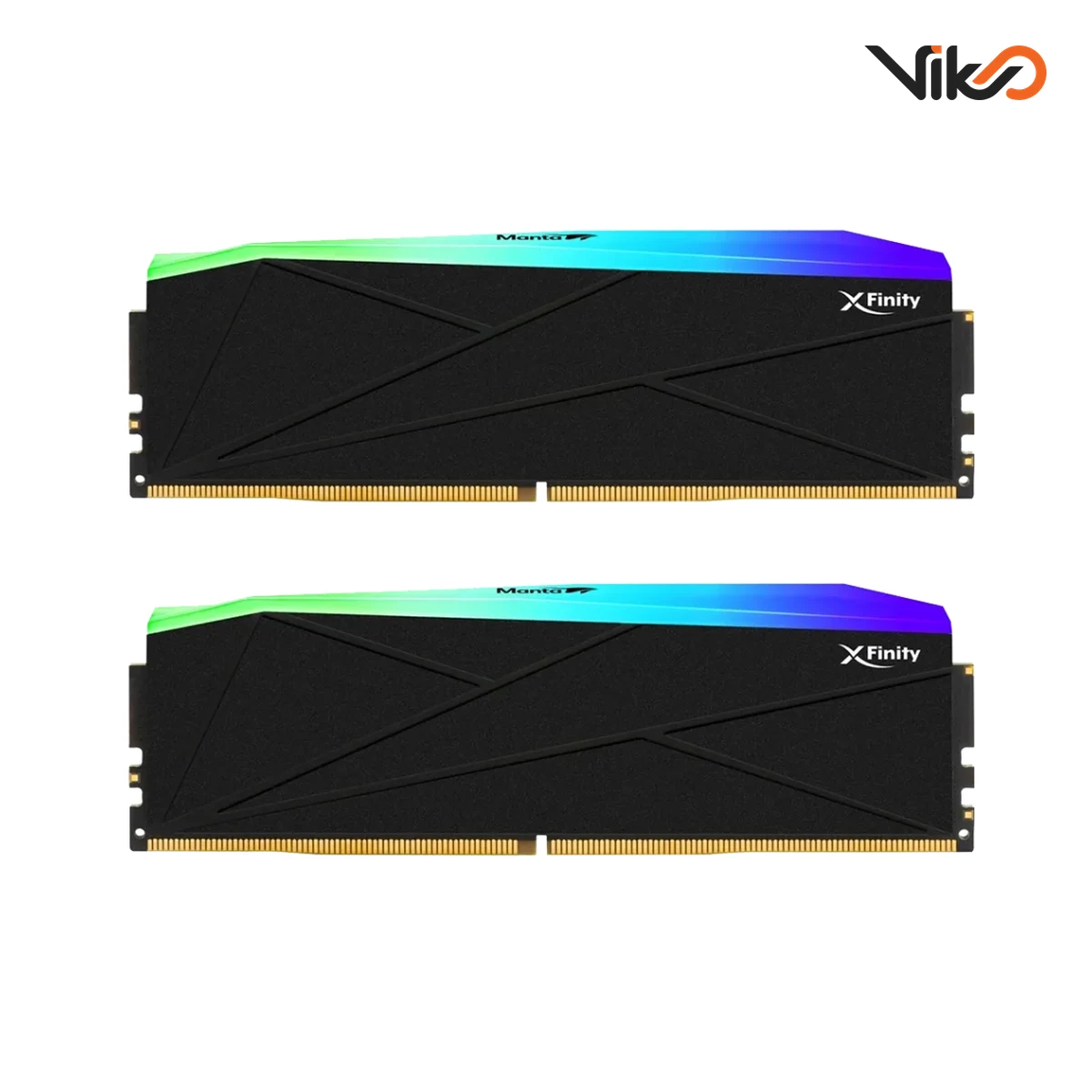 رم کامپیوتر DDR5 وی کالر مدل Manta XFinity RGB 2+2 KIT