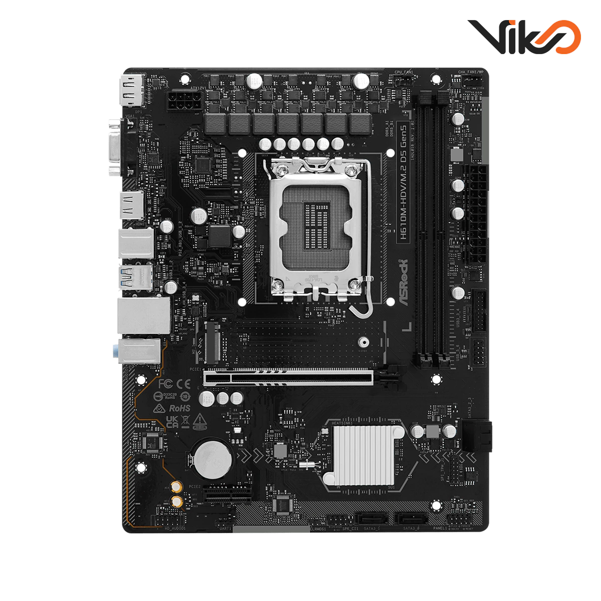 مادربرد ازراک مدل H610M-HDVM.2 D5 Gen5 (2)
