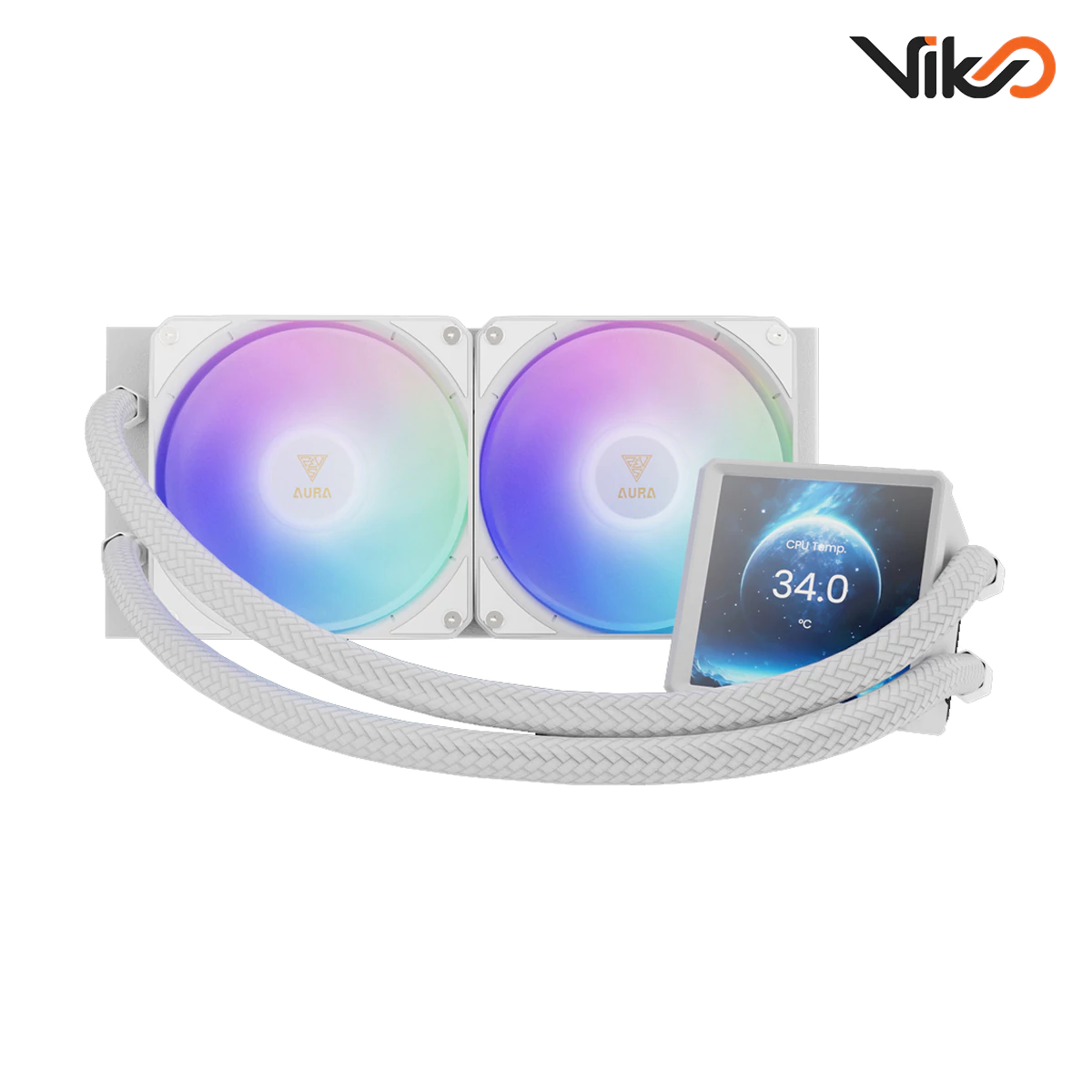 خنک کننده مایع پردازنده گیم دیاس مدل Aura GL240 LCD White (2)