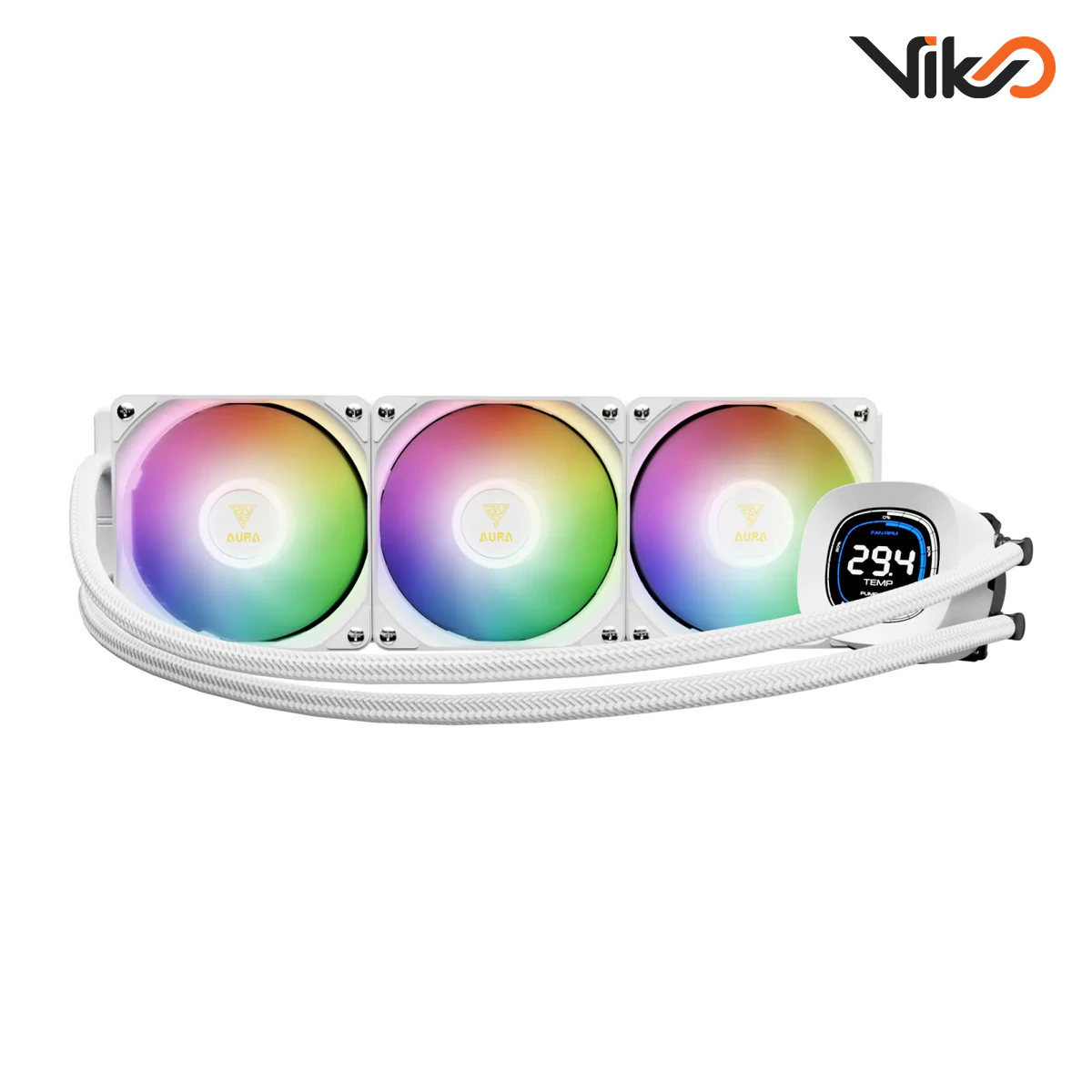 خنک کننده مایع پردازنده گیم دیاس مدل Aura GL360 Digital White (1)