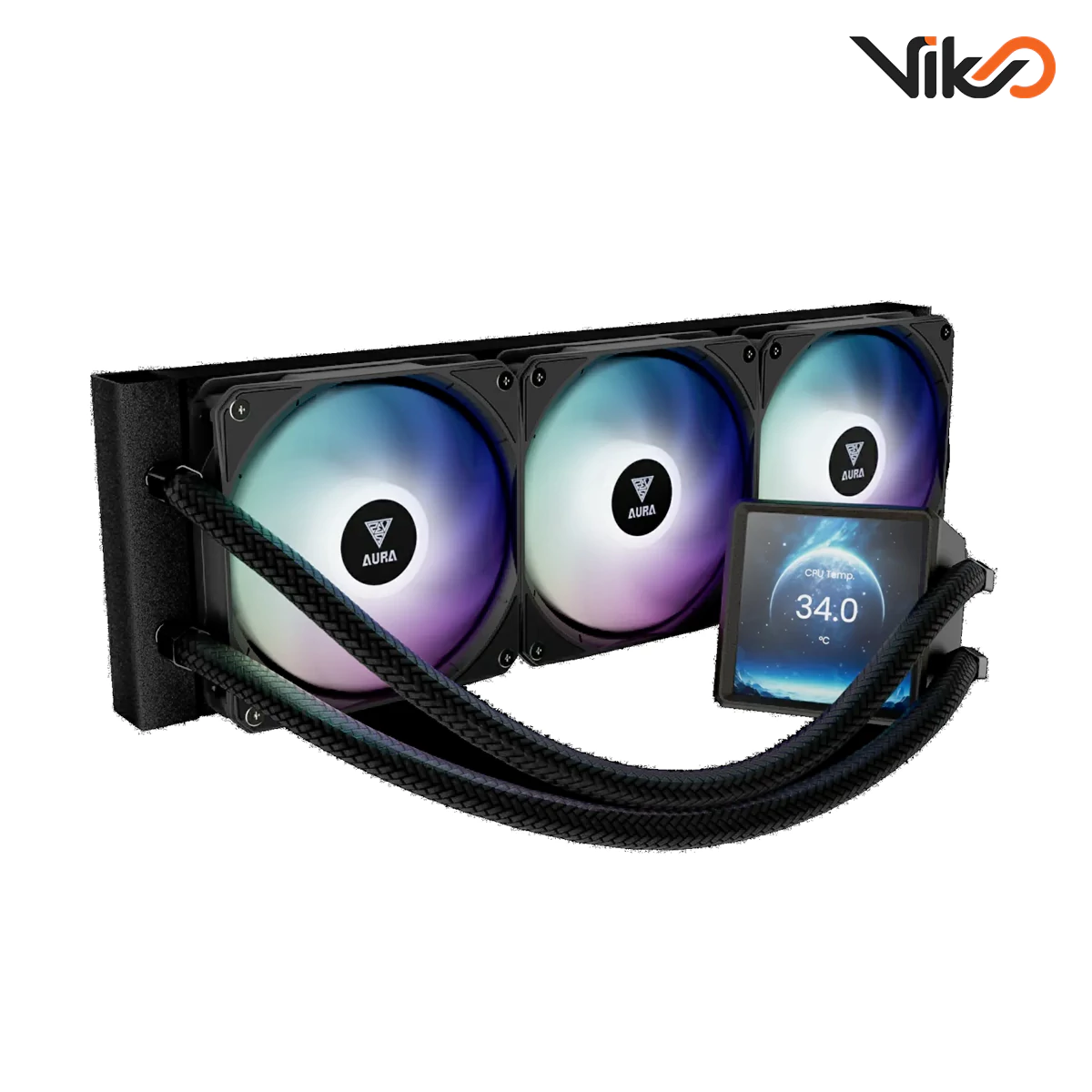 خنک کننده مایع پردازنده گیم دیاس مدل Aura GL360 LCD (2)