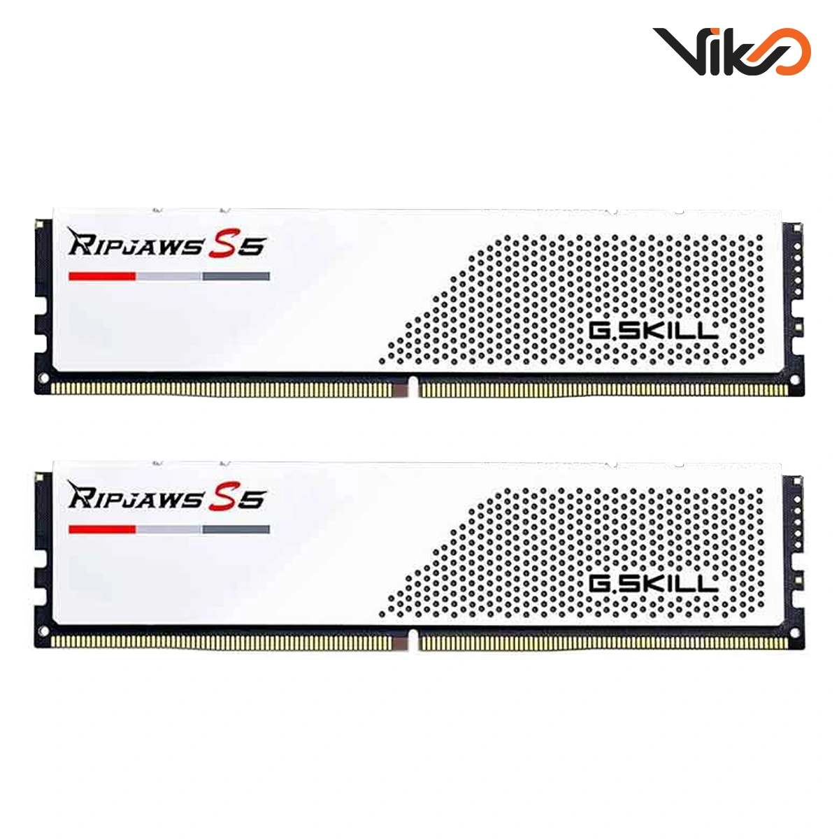 رم کامپیوتر DDR5 دو کاناله 5200 مگاهرتز CL40 جی اسکیل مدل Ripjaws S5 AMD EXPO White ظرفیت 48 گیگابایت