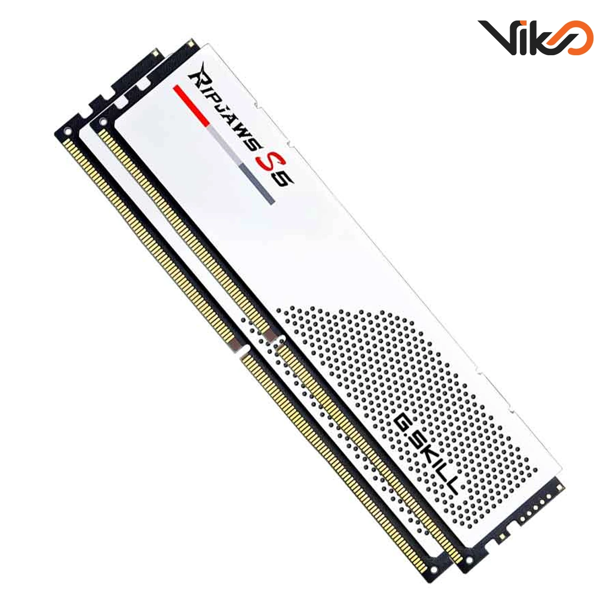 رم کامپیوتر DDR5 دو کاناله 5200 مگاهرتز CL40 جی اسکیل مدل Ripjaws S5 AMD EXPO White ظرفیت 48 گیگابایت