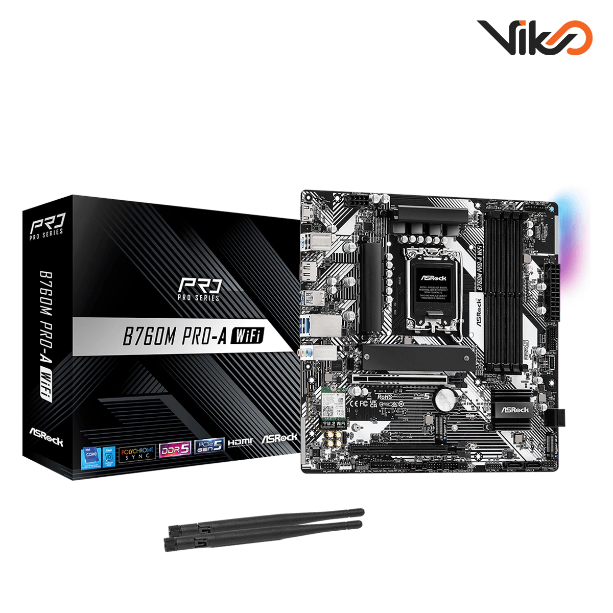 مادربرد ازراک مدل B760M Pro-A WiFi (1)