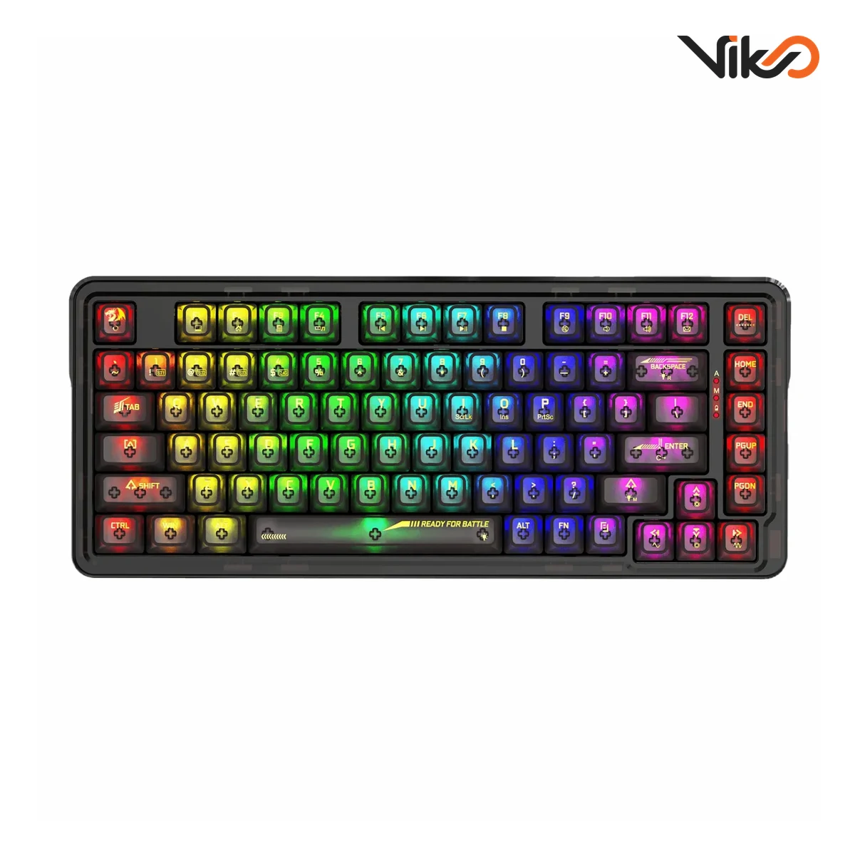 کیبورد بی سیم گیمینگ ردراگون مدل ELF K649 CT RGB Black PRO