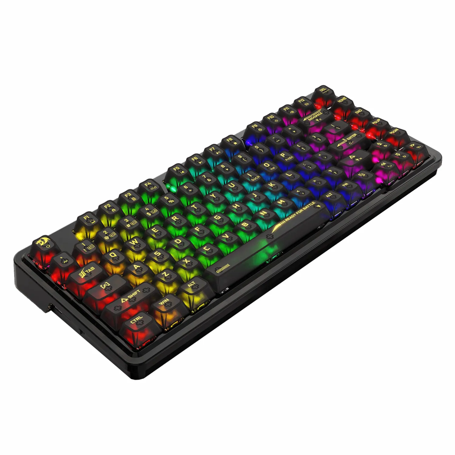 کیبورد بی سیم گیمینگ ردراگون مدل ELF K649 CT RGB Black PRO