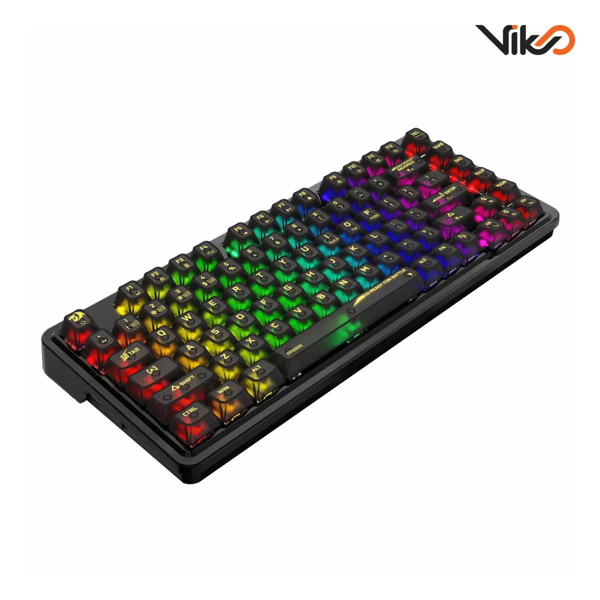 کیبورد بی سیم گیمینگ ردراگون مدل ELF K649 CT RGB Black PRO