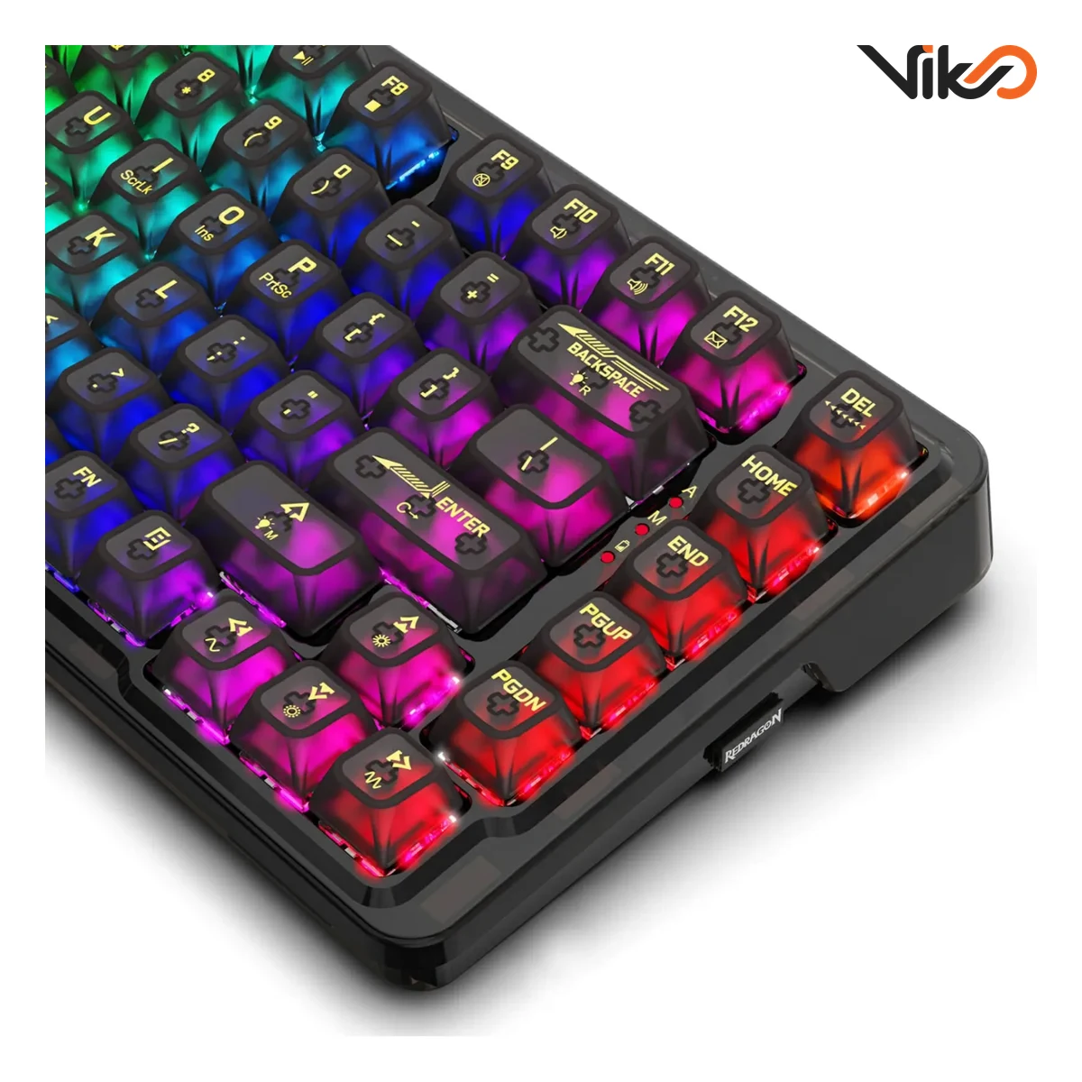 کیبورد بی سیم گیمینگ ردراگون مدل ELF K649 CT RGB Black PRO