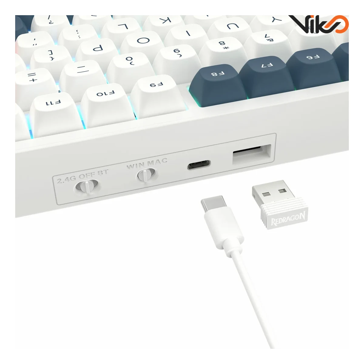 کیبورد بی سیم گیمینگ ردراگون مدل FLAMBERGE K723WBR RGB PRO