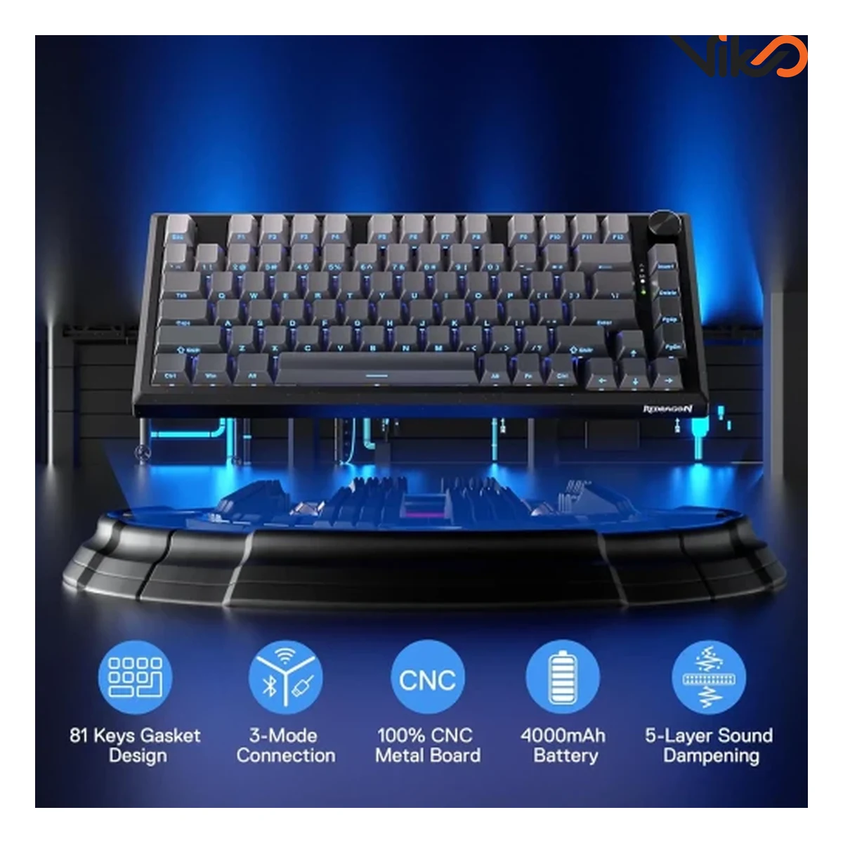 کیبورد بی سیم گیمینگ ردراگون مدل FREYJA K687GG RGB PRO