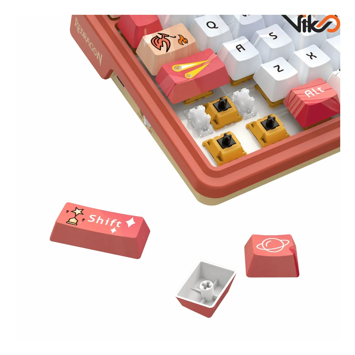 کیبورد بی سیم گیمینگ ردراگون مدل Geb K673 AK PRO Anime