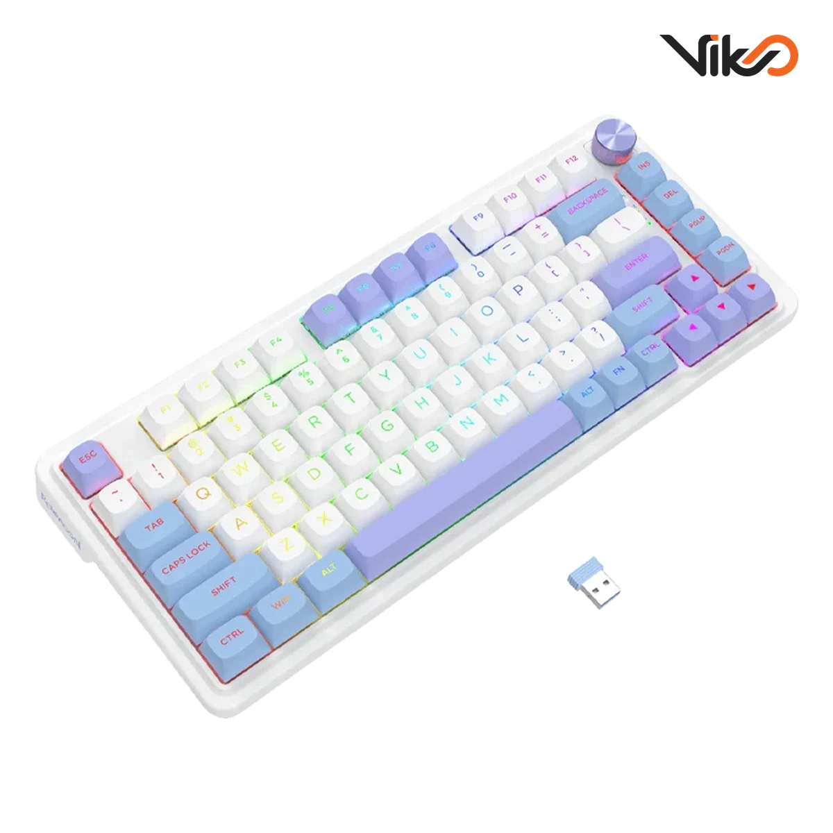 کیبورد بی سیم گیمینگ ردراگون مدل UCAL K673WBP-RGB MAX