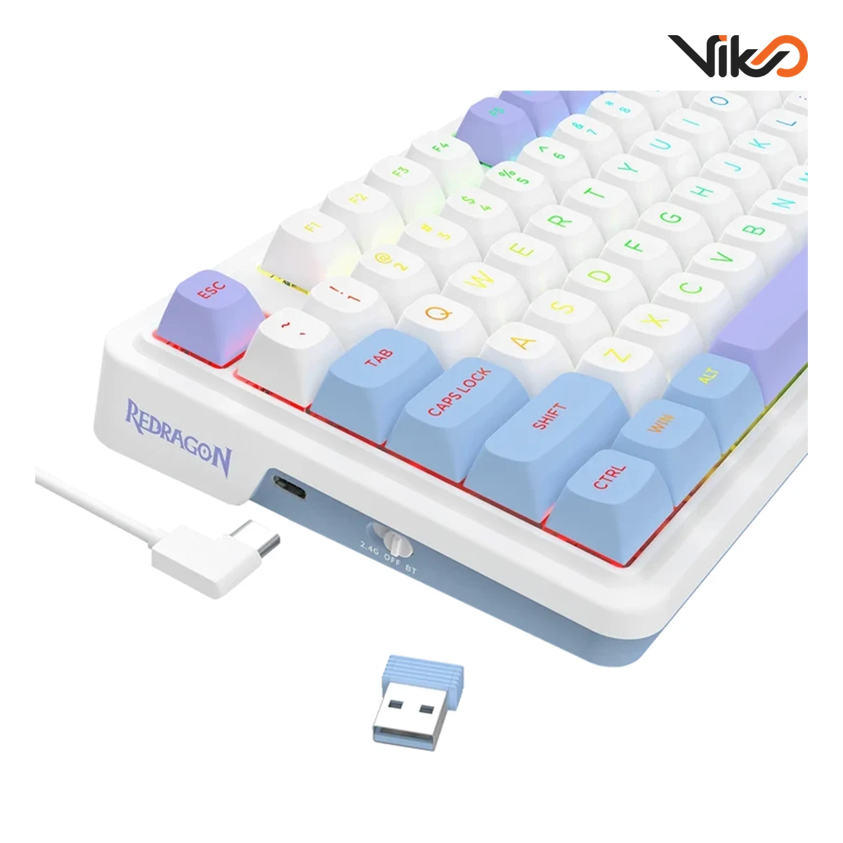 کیبورد بی سیم گیمینگ ردراگون مدل UCAL K673WBP-RGB MAX