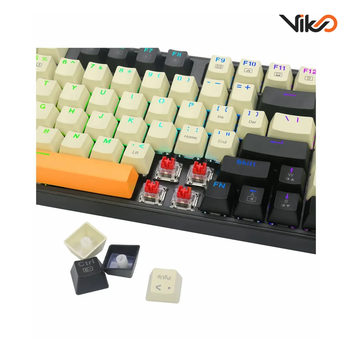 کیبورد بی سیم گیمینگ ردراگون مدل VEIGAR K643 WGC RGB PRO Black