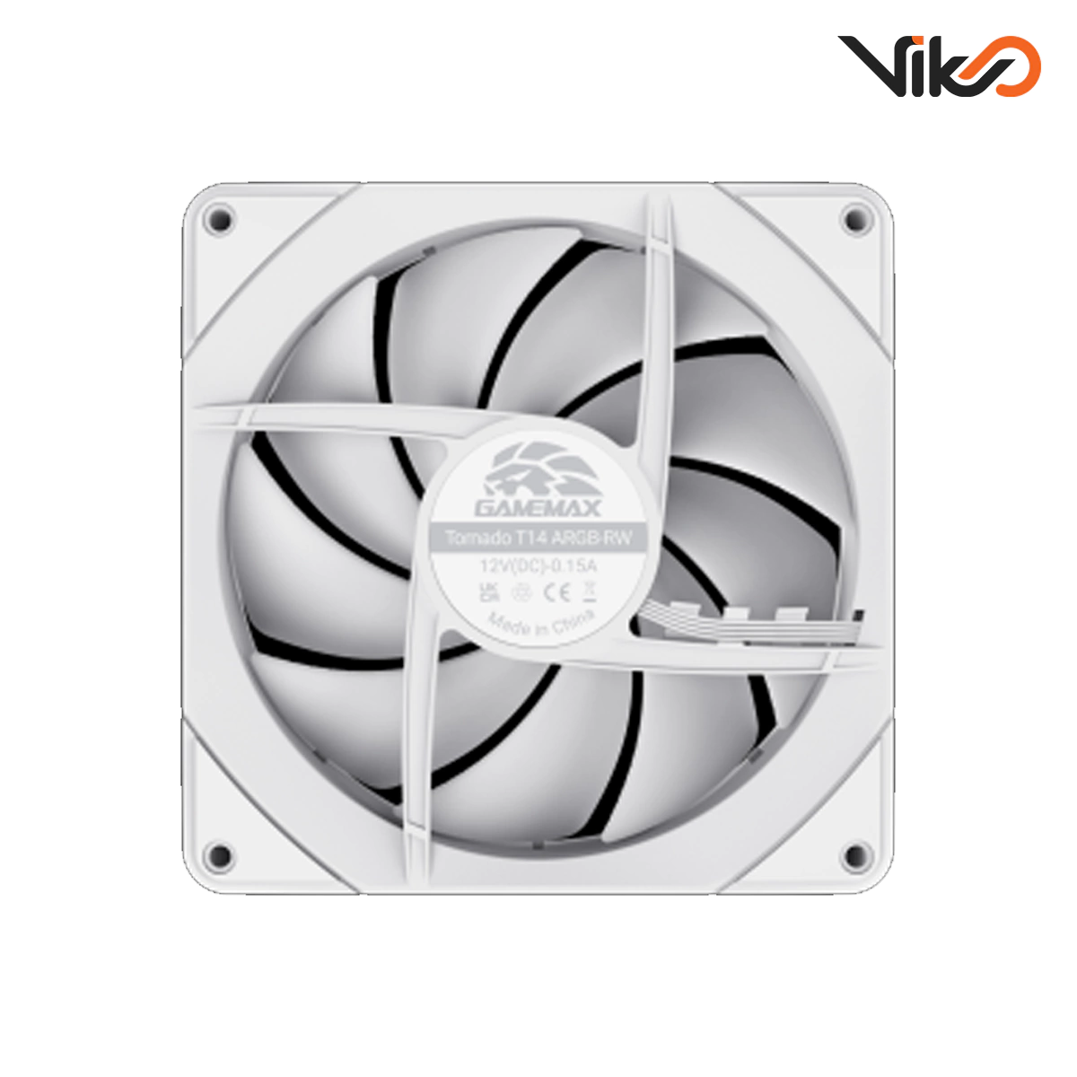 فن کیس گیم مکس مدل TORNADO T14 ARGB-R White (4)