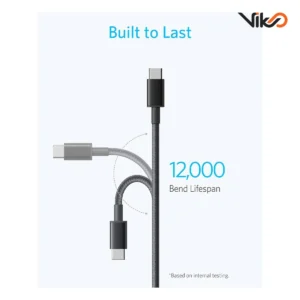 کابل شارژ USB-C به USB-C انکر مدل A8753 طول 1.8 متر