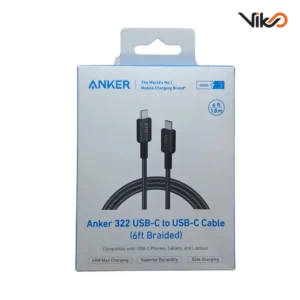 کابل شارژ USB-C به USB-C انکر مدل A81F6 طول 1.8 متر