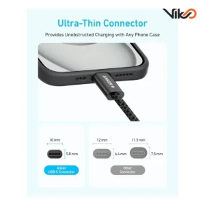 کابل شارژ USB-C به USB-C انکر مدل A8060 طول 1 متر