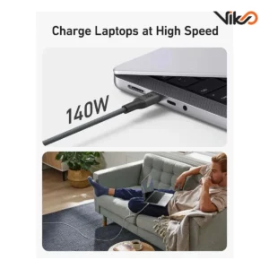 کابل شارژ USB-C به USB-C انکر مدل A80F2 طول 1.8 متر