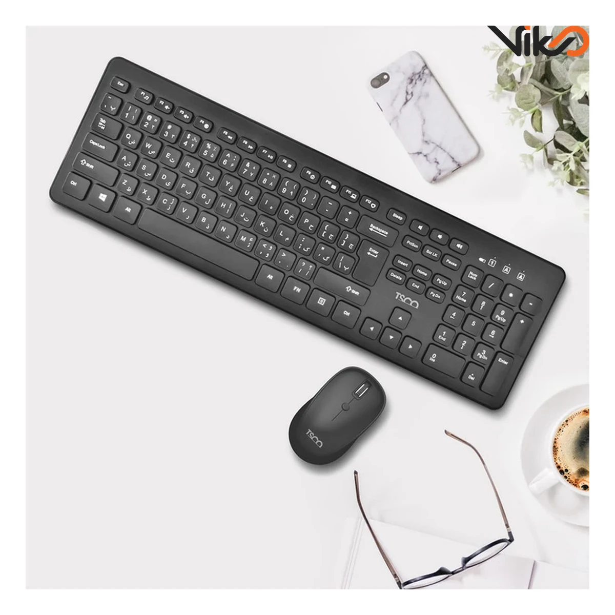 ماوس و کیبورد تسکو مدل TKM 7011W