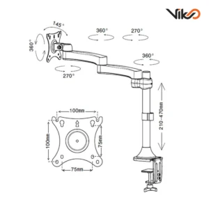 پایه رومیزی مانیتور ال سی دی آرم مدل LD-410B