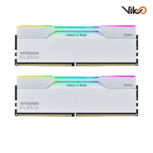رم کامپیوتر DDR5 دو کاناله 6400 مگاهرتز CL30 کلو مدل CRAS V White RGB ظرفیت 32 گیگابایت