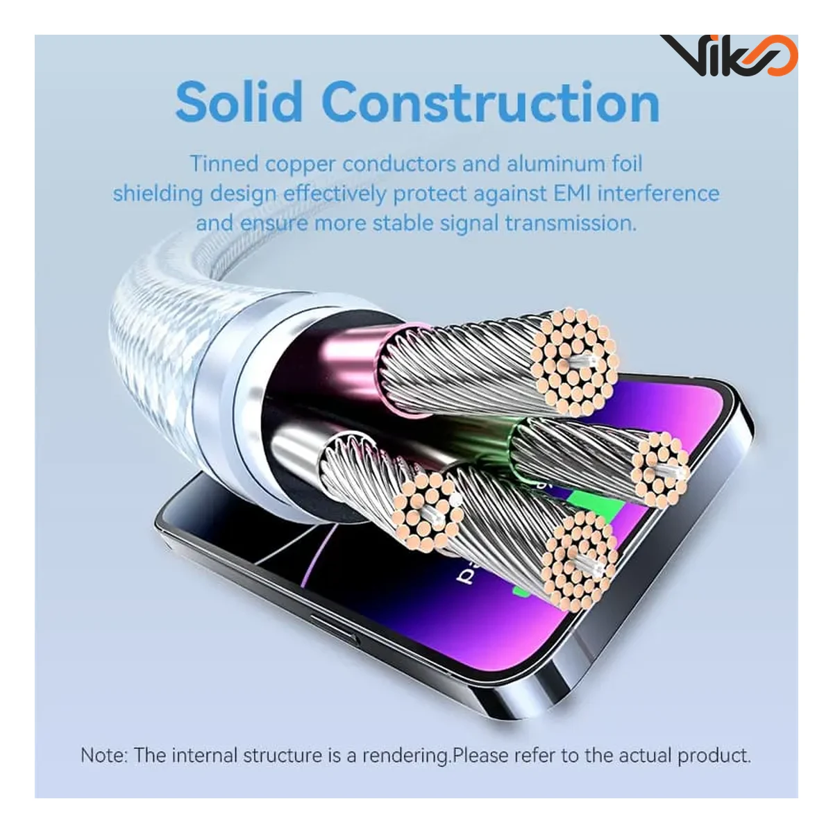 کابل شارژ USB به Lightning ونشن مدل LANBF طول 1 متر
