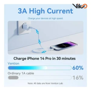 کابل شارژ C Male to Lightning ونشن مدل LALBH طول 2 متر