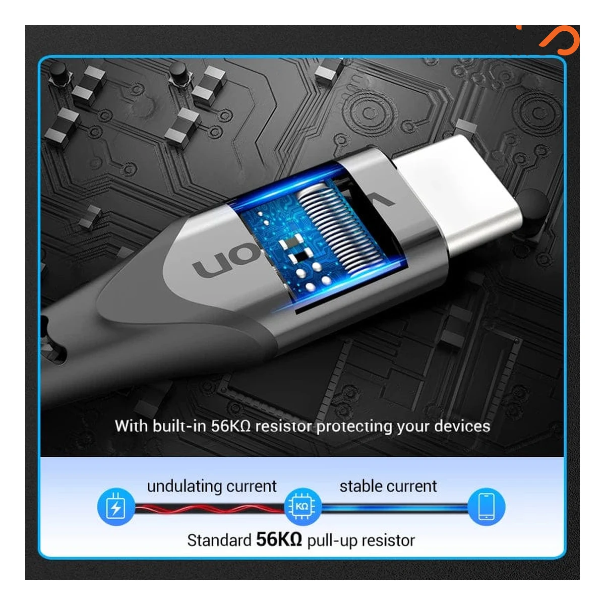 کابل شارژ USB به Type-C ونشن مدل COKBD طول 0.5 متر