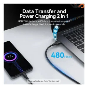 کابل شارژ USB به Type-C ونشن مدل CTHBD طول 0.5 متر