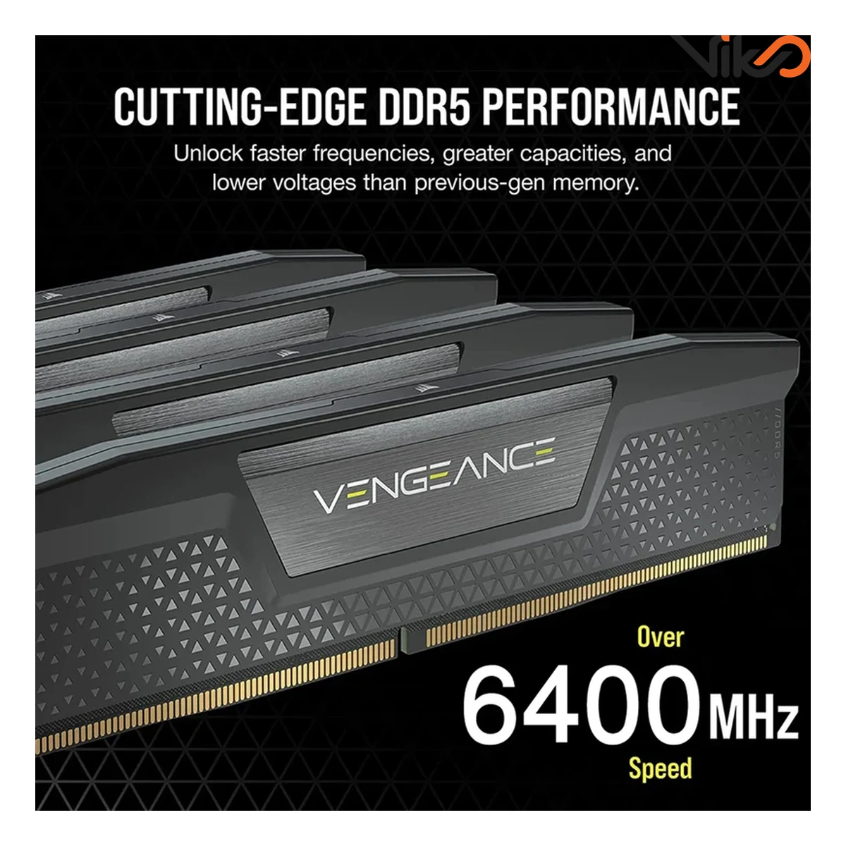 رم کامپیوتر DDR5 دو کاناله 6400 مگاهرتز CL36 کورسیر مدل VENGEANCE ظرفیت 32 گیگابایت