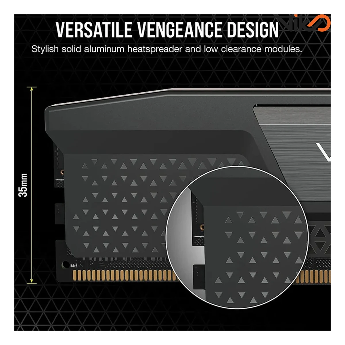 رم کامپیوتر DDR5 دو کاناله 6400 مگاهرتز CL36 کورسیر مدل VENGEANCE ظرفیت 32 گیگابایت