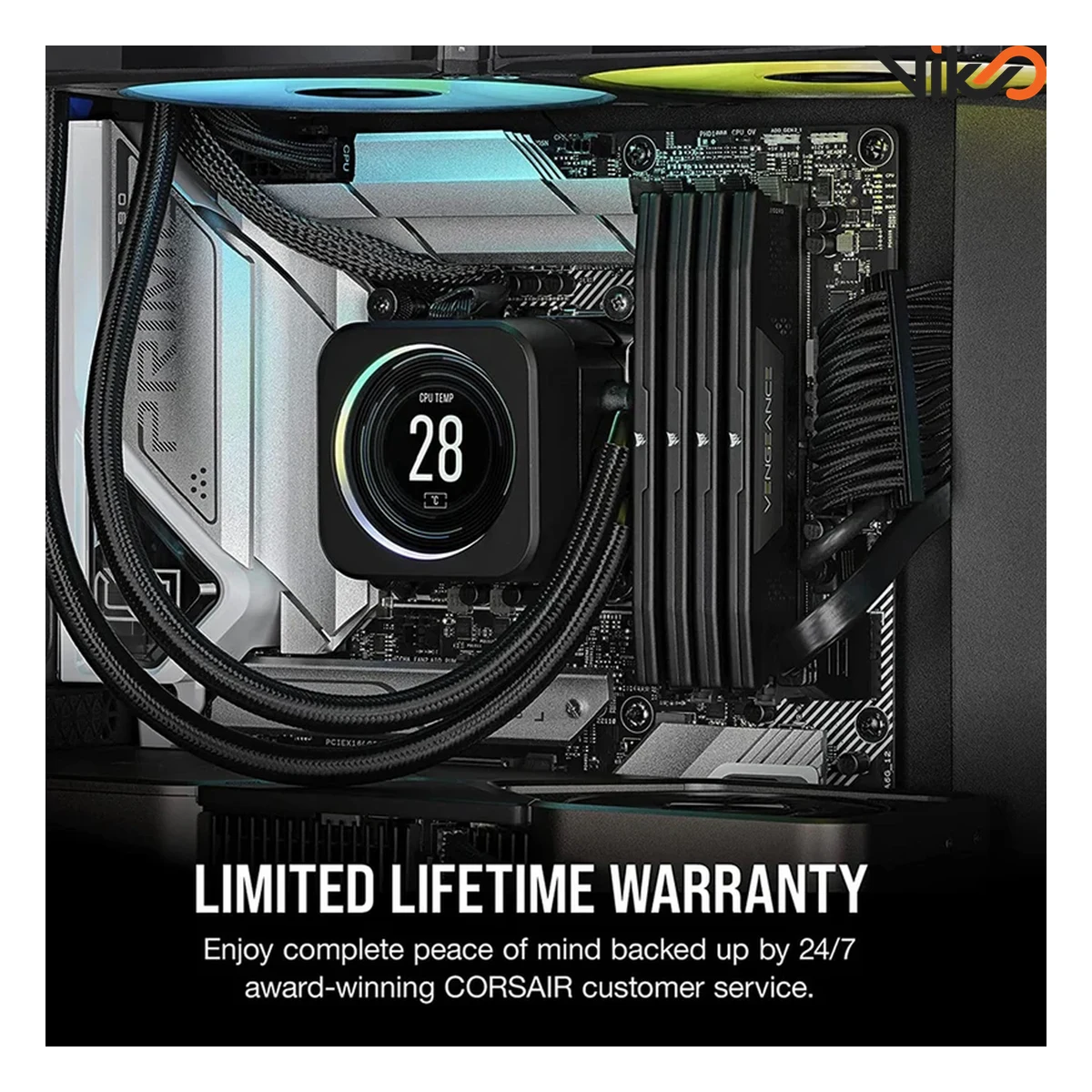 رم کامپیوتر DDR5 دو کاناله 6400 مگاهرتز CL36 کورسیر مدل VENGEANCE ظرفیت 32 گیگابایت