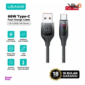 کابل تبدیل USB به Type-C یوسمز مدل US-SJ636 طول 1.2 متر