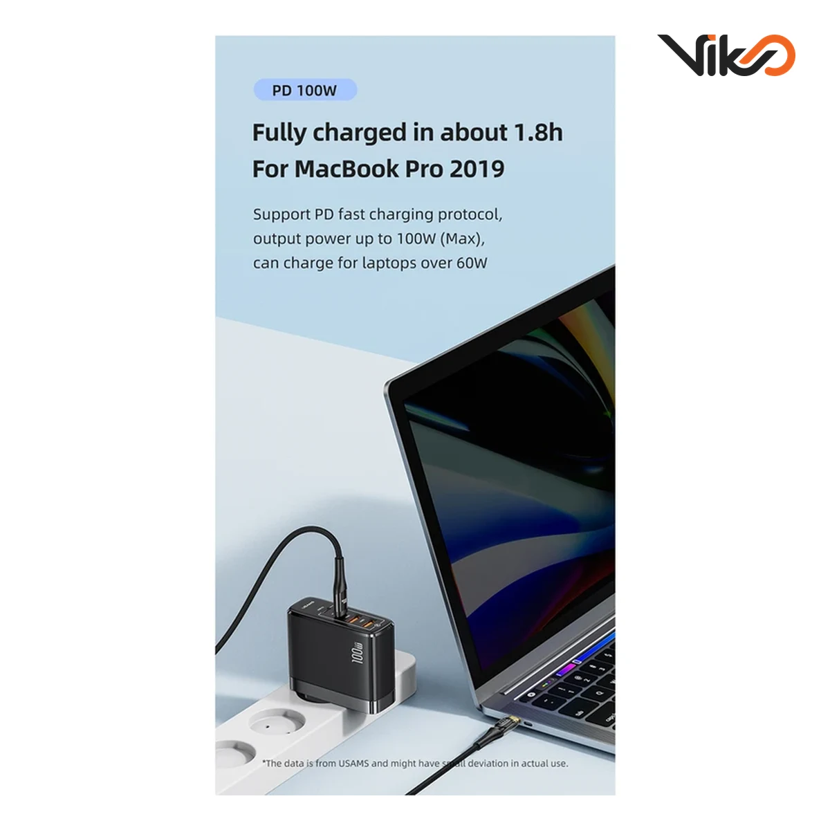 کابل تبدیل دو سر Type-C یوسمز مدل US-SJ590 طول 1.2 متر
