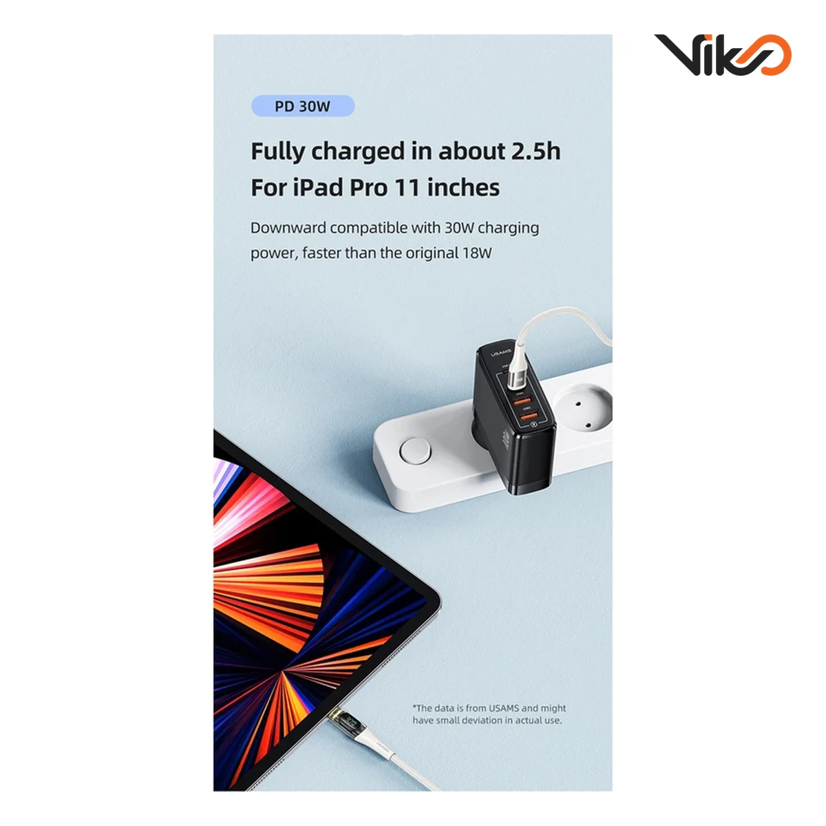 کابل تبدیل دو سر Type-C یوسمز مدل US-SJ590 طول 1.2 متر